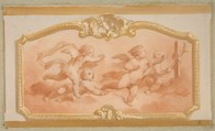 Design with putti, Jules-Edmond-Charles Lachaise  French, Oil paint