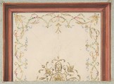 Design for a ceiling, Jules-Edmond-Charles Lachaise  French, Graphite, gilt, gouache, and watercolor