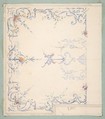 Design for a ceiling, Jules-Edmond-Charles Lachaise (French, died 1897), Graphite, gouache, and watercolor
