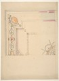 Design for a Ceiling, Jules-Edmond-Charles Lachaise  French, Graphite, gilt, gouache, and watercolor
