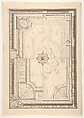 Design for a ceiling, Jules-Edmond-Charles Lachaise  French, Graphite, pen and black ink, and gray wash