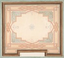 Design for a ceiling, Jules-Edmond-Charles Lachaise  French, Graphite, gouache, and watercolor