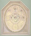 Design for a ceiling, Jules-Edmond-Charles Lachaise  French, Graphite, gouache, and watercolor