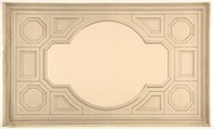 Design for a ceiling, Jules-Edmond-Charles Lachaise French, Graphite, pen and black ink, and watercolor