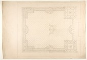 Design for a ceiling, Jules-Edmond-Charles Lachaise  French, Graphite