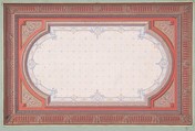 Design for a ceiling, Jules-Edmond-Charles Lachaise  French, Graphite, gouache, and watercolor