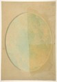 Oval design for a ceiling painted with clouds, Jules-Edmond-Charles Lachaise French, Oil paint on laid paper; partially varnished