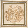 The Entrance of Christ into Jerusalem, Attributed to Ercole Setti (Italian, documented Modena, late 16th century), Pen and brown ink, brown wash over traces of black chalk