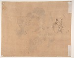Jupiter with his Eagle (recto), Francesco Solimena (Italian, Canale di Serino 1657–1747 Barra), Pen, brown ink, gray wash over black chalk