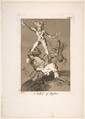 Plate 56 from "Los Caprichos": To rise and to fall (Subir y bajar), Goya (Francisco de Goya y Lucientes) Spanish, Etching, burnished aquatint