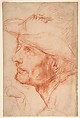 Head of a Man, Antonio d'Enrico Tanzio (Tanzio da Varallo) (Italian, Riale d'Alagna 1575/80–1632/33 Novara), Red chalk