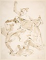 Bacchus and Ariadne, Giovanni Battista Tiepolo  Italian, Pen and brown ink, brush and brown wash, over black chalk