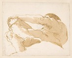 Seated Man Turned Towards the Left Seen from Below, Giovanni Battista Tiepolo (Italian, Venice 1696–1770 Madrid)