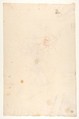 Kneeling Woman (lower register); verso:  Kneeling Woman (lower register); (studies for wall paintings in the Chapel of Saint Remi, Sainte-Clotilde, Paris, 1858), Isidore Pils (French, Paris 1813/15–1875 Douarnenez), Red chalk (recto and verso)
