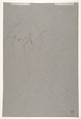 Cleric with Joined Hands (lower register?); verso: (same figure); (studies for wall paintings in the Chapel of Saint Remi, Sainte-Clotilde, Paris, 1858), Isidore Pils (French, Paris 1813/15–1875 Douarnenez), Black chalk, stumped, white chalk, on dark gray paper (recto); faint black chalk (verso)