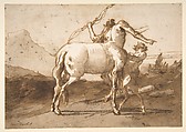 A Centaur and a Satyr, Giovanni Domenico Tiepolo  Italian, Pen and brown ink, brush and brown wash, over graphite or lead