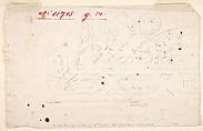 Study for the Decoration of a Vault (recto); Faint Sketches of Ornamental Patterns (verso), Mauro Antonio Tesi (Italian, Montalbano 1730–1766 Bologna), Pen and brown ink, over black chalk (recto); black chalk (verso)