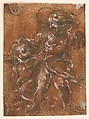 Putti, Pietro Tacca  Italian, Earth red wash highlighted with white