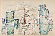 Entrance to the Harbor of La Rochelle, Paul Signac (French, Paris 1863–1935 Paris), Graphite and watercolor on paper