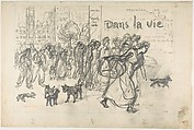 Dans la Vie (Study for Book Cover), Théophile-Alexandre Steinlen (French (born Switzerland), Lausanne 1859–1923 Paris), Graphite