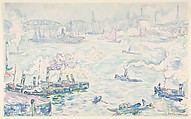 Rotterdam, Paul Signac (French, Paris 1863–1935 Paris), Watercolor and graphite on paper