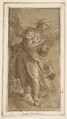 A Standing Angel and two Cherubs, Ascribed to Federico Zuccaro (Zuccari) (Italian, Sant&#39;Angelo in Vado 1540/42–1609 Ancona), Pen and brown ink, brush and brown wash, highlighted with white gouache