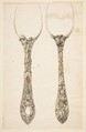 Spoon Designs, Anonymous, French, 19th century French, Pen and brown ink over graphite on laid paper