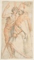 Saint John the Baptist and Saint Bernardo degli Uberti (after Andrea del Sarto's Vallombrosa Altarpiece), Federico Zuccaro (Zuccari) Italian, Black and red chalk