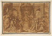 Christ Preaching, After Federico Zuccaro (Zuccari) (Italian, Sant'Angelo in Vado 1540/42–1609 Ancona), Pen and brown ink, brush and brown wash, on brownish paper