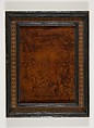 Battle Scene with the Emblems of the Farnese Family, Anonymous, Italian?, 16th century (near Francesco Salviati, 1510-1563), Pen and brown ink, brush and brown wash, on wood panel
