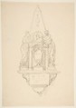 Design for a Monument (recto), Anonymous, French, 19th century, Graphite on laid paper