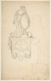 Design for a Sculpture or Monument, Anonymous, French, 19th century French, Graphite on laid paper