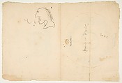 Design for a cup and saucer, Anonymous, French, 19th century, Pen and ink with wash on laid paper