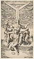 Pietà with Angels in front of the Cross, Giulio Bonasone (Italian, active Rome and Bologna, 1531–after 1576), Engraving