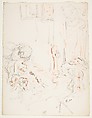 Lucy Hessel in the Bedroom ("Le Boudoir"), Edouard Vuillard French, Black and red conté crayon on paper