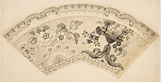 Lace Design, Anonymous, French, 19th century French, Pen and ink with wash