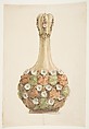 Design for a Carafe, Anonymous, French, 19th century  French, Pen and brown ink, Brush and brown, green, and orange wash, over graphite.