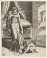 Neptune and Melanthe, from "The Loves of the Gods" (Amorosi diletti degli dei), Giulio Bonasone  Italian, Engraving