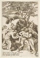 The Birth of Bacchus, from "The Loves of the Gods", Giulio Bonasone  Italian, Engraving