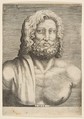 Bust of Jupiter, Giulio Bonasone Italian, Engraving
