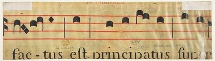 Ornamental Panel with Flaming Lamps and Sheet Music, Anonymous, French, 19th century, Watercolor on vellum