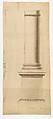 Design for a Column and Pedestal, Anonymous, French, 19th century  French, Pen and black ink, brush and brown wash, and graphite