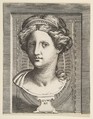Sculpted head of Juno, Giulio Bonasone  Italian, Engraving