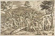 The Judgment of Paris, Giulio Bonasone  Italian, Etching and engraving