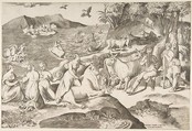 The Rape of Europa, Giulio Bonasone Italian, engraving