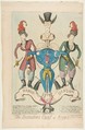 The Dandies Coat of Arms, George Cruikshank  British, Hand-colored etching