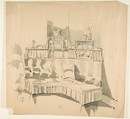 Furniture Designs, Anonymous, French, 19th century, Graphite and watercolor
