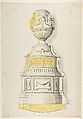Design for an Urn, Anonymous, French, 18th century, Graphite, pen and gray ink, brush and gray and yellow wash