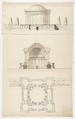 Architectural Drawing, Attributed to Nicolas François Barbier (French, 1768–1826), Pen and ink, graphite, and watercolor on laid paper
