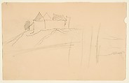 Sketchbook with views of Tours, France and its environs, Eugène Delacroix (French, Charenton-Saint-Maurice 1798–1863 Paris), Graphite and watercolor on wove paper